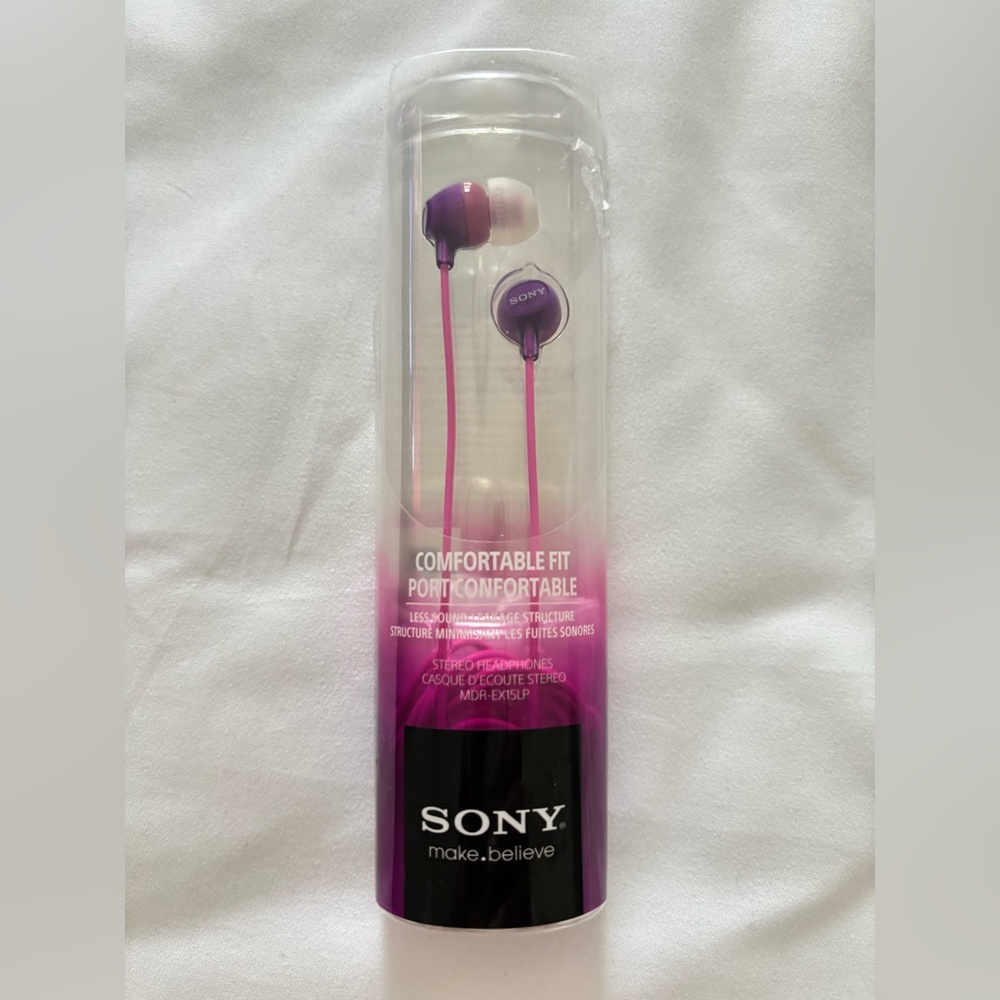 SONY In Ear Headphones MDREX15 Violet Pink